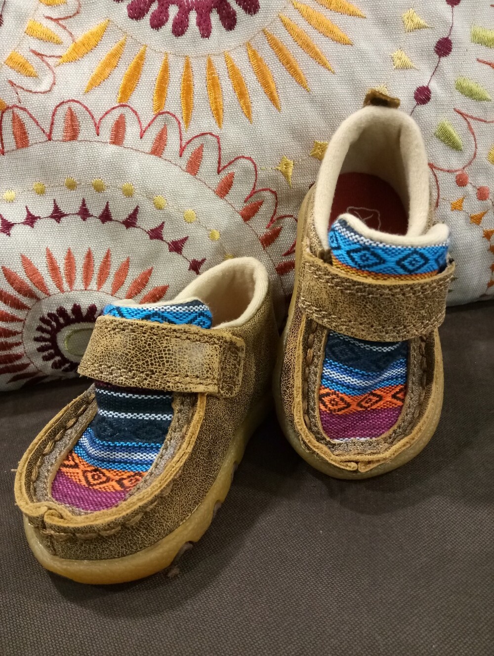 Twisted X Infant Bomber & Multi Serape Driving Moc Shoes ICA0004 Size 2M